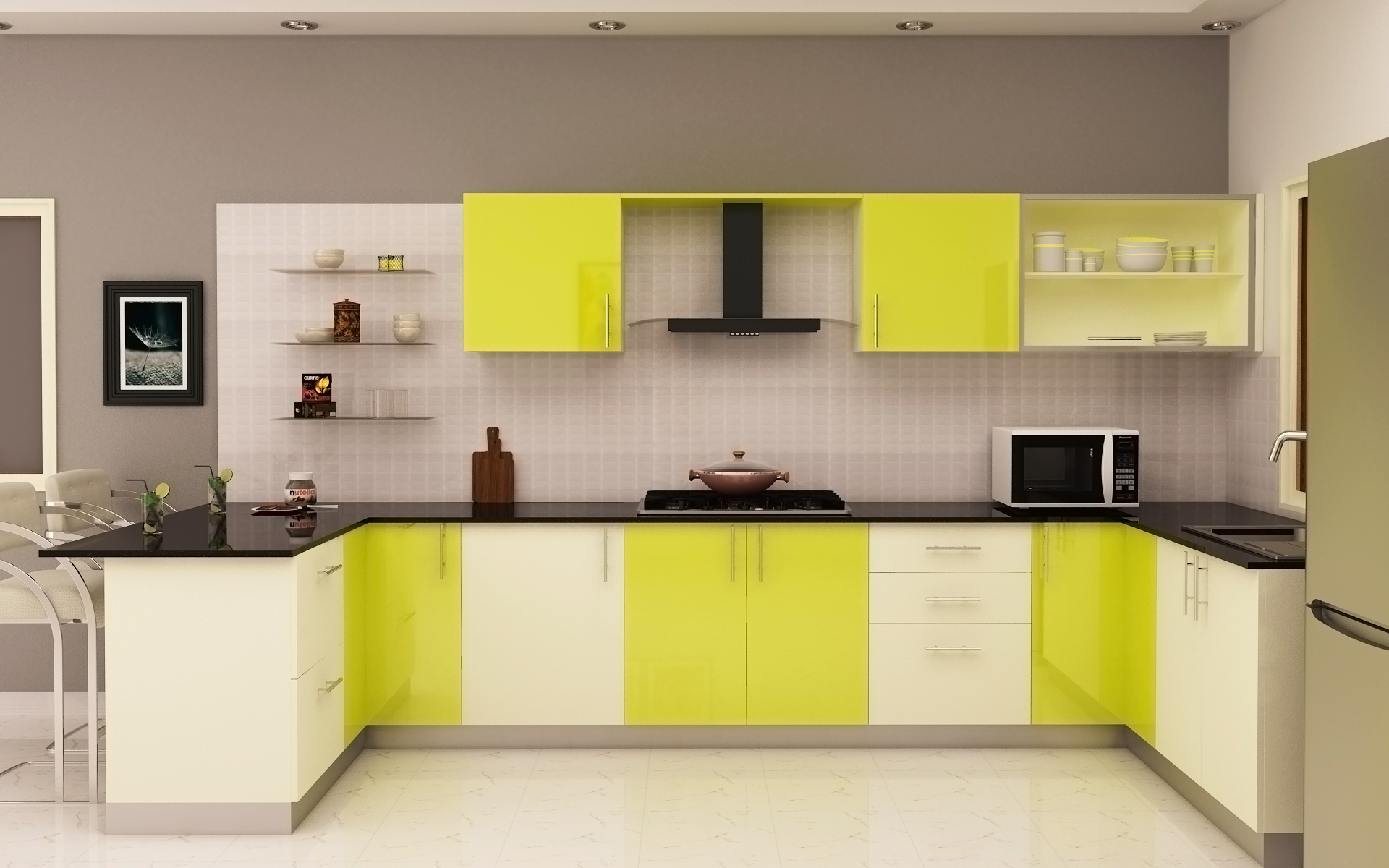 modular kitchen sunmica design